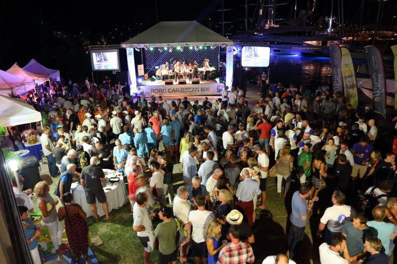 Crews enjoyed the 2017 RORC Caribbean 600 Welcome Party with dancing to the sounds of Panache Steel Orchestra and 1761 band photo copyright Tim Wright / www.photoaction.com taken at Antigua Yacht Club
