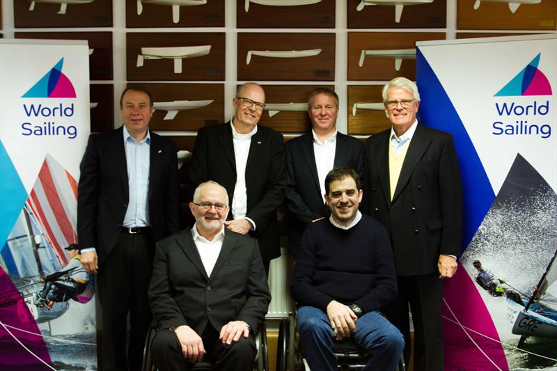 Sir Philip Craven with World Sailing senior officials photo copyright Daniel Smith / World Sailing taken at 