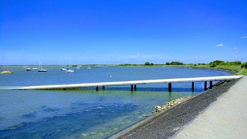 The new jetty at Harlow (Blackwater) Sailing Club is officially opened - photo © Keith Taft