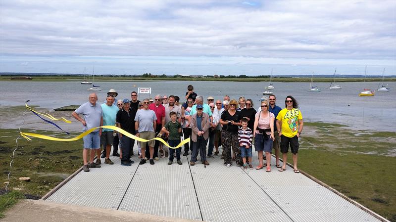 The new jetty at Harlow (Blackwater) Sailing Club is officially opened photo copyright Keith Taft taken at Harlow (Blackwater) Sailing Club