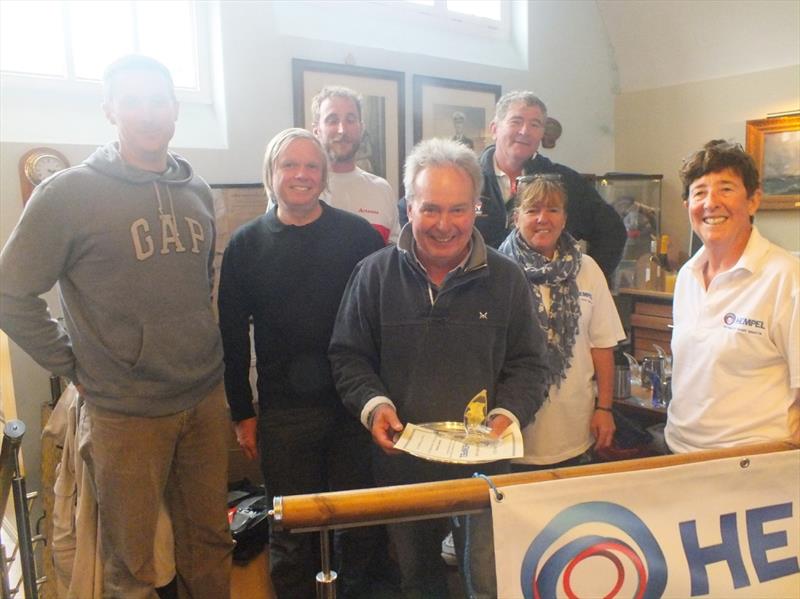 Richard Woof and the Jo90 team, winner of the IRC Overall Winner trophy during the 2017 Hempel Weymouth Yacht Regatta photo copyright John Arnold taken at Royal Dorset Yacht Club