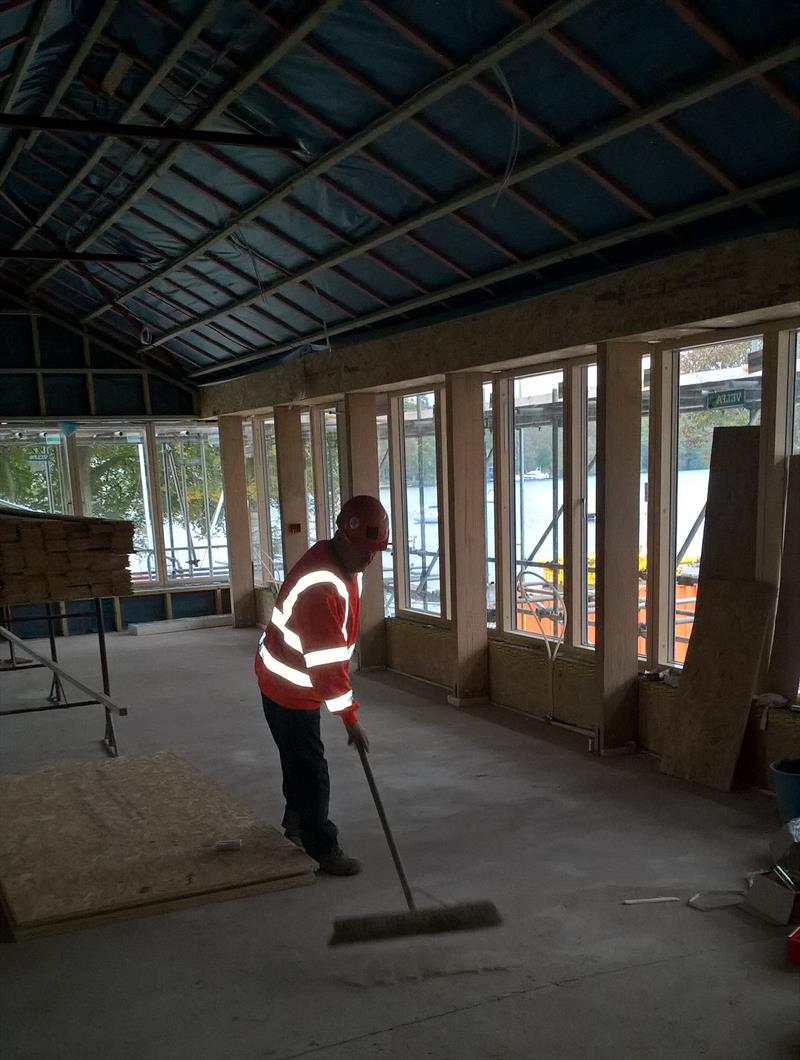 Progress on building work at South Windermere Sailing Club photo copyright SWSC taken at South Windermere Sailing Club