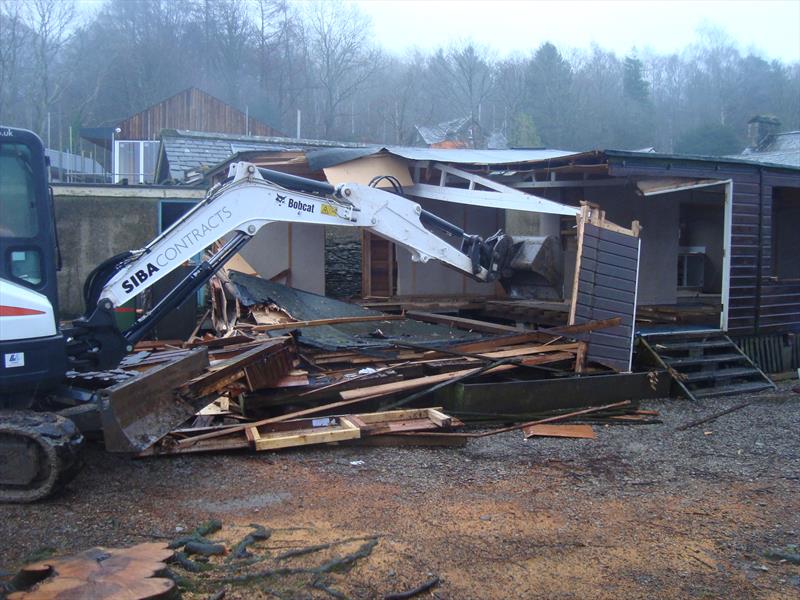 Goodbye to the old clubhouse at South Windermere Sailing Club photo copyright Mark Fearnley taken at South Windermere Sailing Club