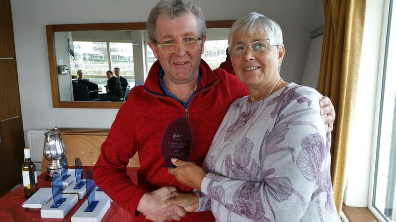 Neil Colin (DMYC), 3rd place helm, Fast PY Fleet with Valerie Kinnear in the 47th Dun Laoghaire Frostbites photo copyright Frank Miller taken at Dun Laoghaire Motor Yacht Club