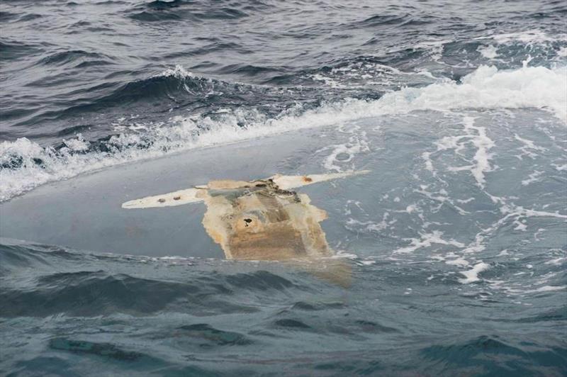 Cheeki Rafiki - close up of sheared keel bolts photo copyright US Navy taken at 