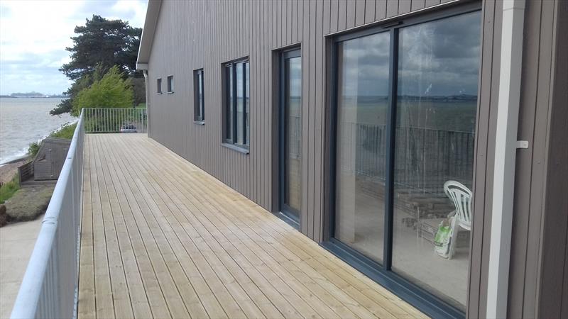 The wrap-around balcony at Netley Sailing Club allows for panoramic views out over Southampton Water - photo © David Henshall