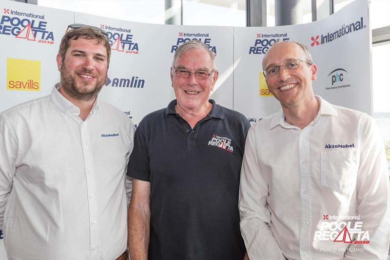 Martin Pearson with the sponsors at the International Paint Poole Regatta 2018 - photo © Ian Roman / International Paint Poole Regatta