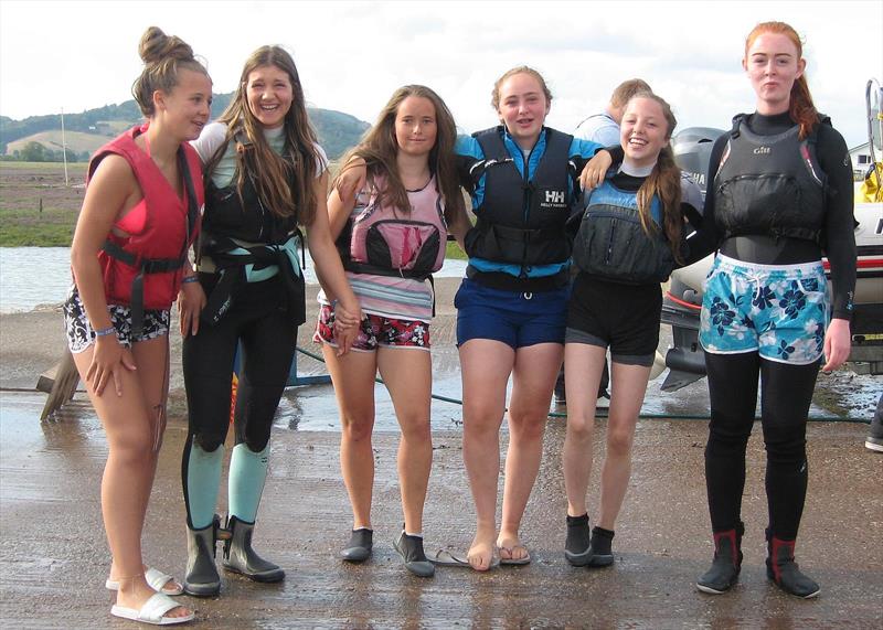 The racing girls at Solway Yacht Club Cadet Week photo copyright Becky Davison taken at Solway Yacht Club