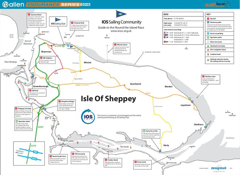 Round Sheppey Race course map photo copyright Allen Endurance Series taken at Isle of Sheppey Sailing Club
