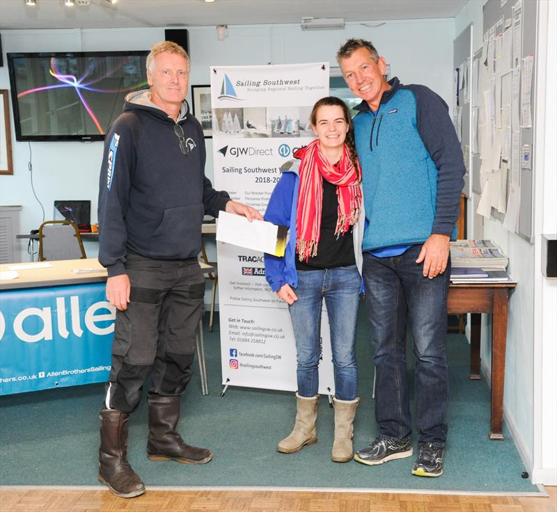 Kon Farr and Erica King finish 3rd in the Gul Wrecker at Instow photo copyright Lottie Miles taken at North Devon Yacht Club