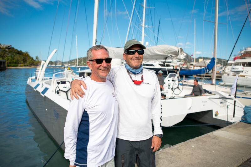 Fujin owner, Greg Slyngstad and navigator Peter Isler after finishing the RORC Caribbean 600 photo copyright Arthur Daniel / RORC taken at Royal Ocean Racing Club