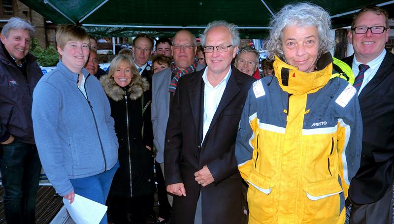 Ausome-Lyra of London supporters gather in St Katharine Docks Marina, London - photo © Phil Harland