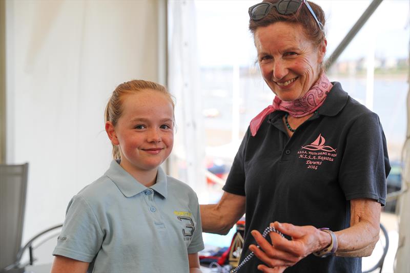 Charlotte White, winner of the slow fleet (small boat) competition in the KSSA Mid-Summer Regatta 2019 at Medway YC photo copyright Jon Bentman taken at Medway Yacht Club
