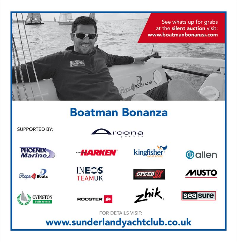 Boatman Bonanza sponsors photo copyright Boatman Bonanza taken at Sunderland Yacht Club