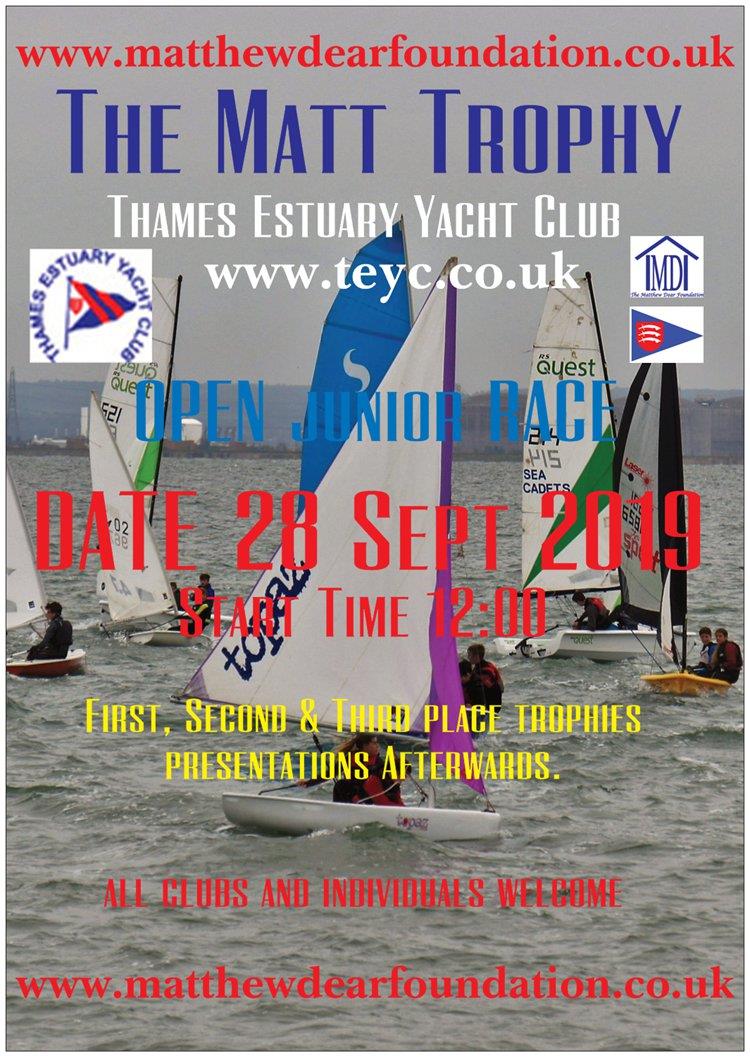 The Matt Trophy 2019 photo copyright Matthew Dear Foundation taken at Thames Estuary Yacht Club