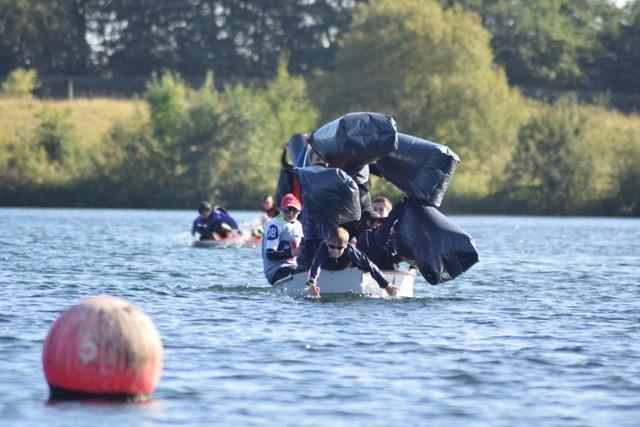 End of Season Bin Bag Racing at Ripon Sailing Club's Junior Trophy & Fun Day photo copyright Gail Jackson taken at Ripon Sailing Club