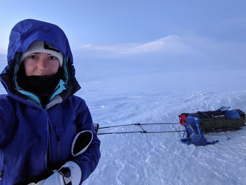 Two dinghy sailors swapped their sails for skis in the Arctic photo copyright Georgina Hicks & Kath Broatch taken at 