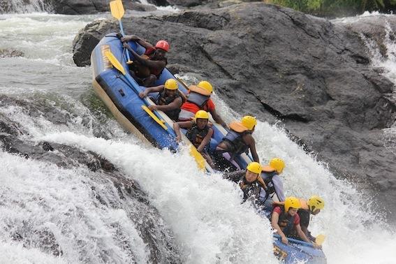 Rafting on the Grade 5 Nile rapids photo copyright Adrift taken at 