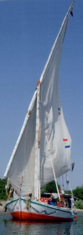 Felucca with sail photo copyright Liz Potter taken at 