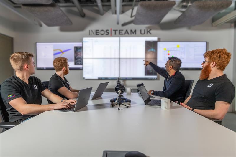 INEOS TEAM UK Software Developer Nitin Garg developing the software with the Coderus team - photo © Cameron Gregory