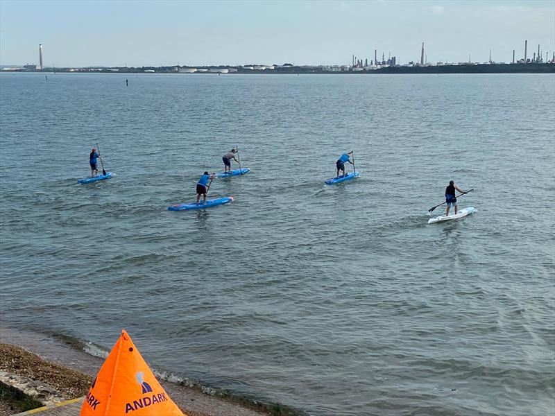 Weston Sailing Club's inaugural SUP event photo copyright WSC taken at Weston Sailing Club