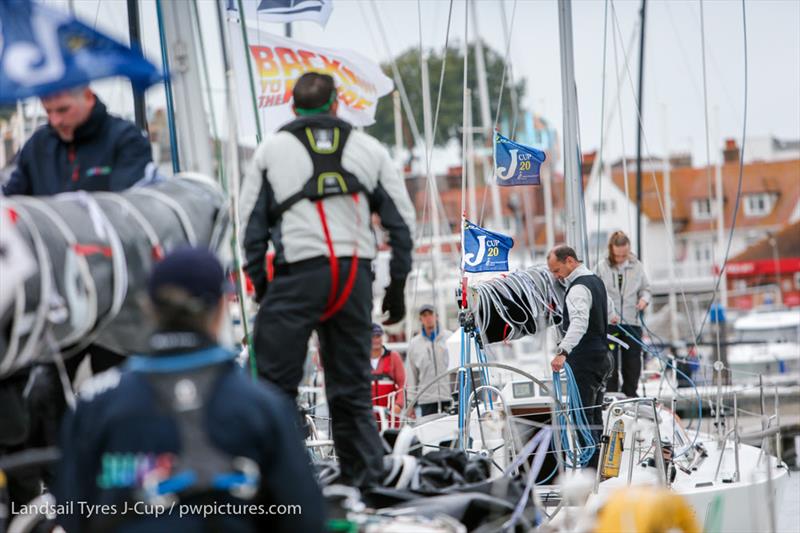 J Boat family in Cowes Yacht Haven on day 1 of the 2020 Landsail Tyres J-Cup photo copyright Paul Wyeth / www.pwpictures.com taken at Royal Ocean Racing Club