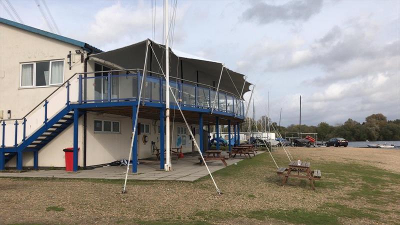 New balcony canopy at Burghfield Sailing Club - photo © Nigel Rolfe