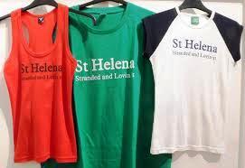 A range of St Helena 'stranded and lovin it' T-shirts - photo © Vince Thompson