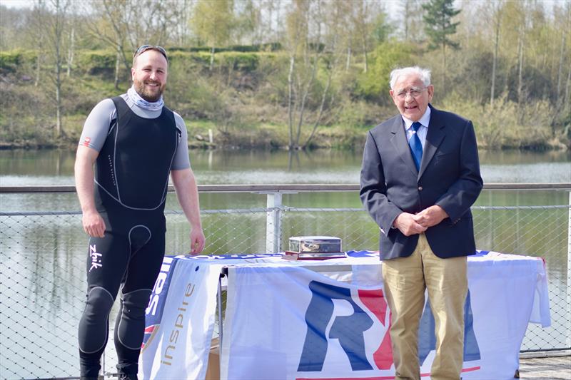 David Darling receiving the Honor Preston Award from Ripon SC's Commodore Jamie Kerslake photo copyright Gail Jackson taken at Ripon Sailing Club