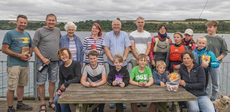 Prizewinners at racing on bank holiday Monday at Notts County Sailing Club photo copyright David Eberlin taken at Notts County Sailing Club