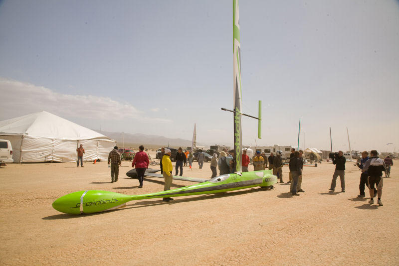 The Ecotricity 'Greenbird', driven by British engineer, Richard Jenkins has smashed the world land speed record for wind powered vehicles photo copyright www.greenbird.co.uk taken at 