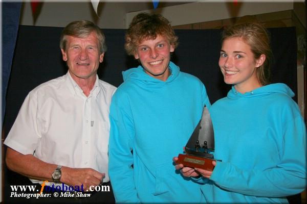 NSSA National Youth Regatta Presentation with Jim Saltonstall handing out the trophies photo copyright Mike Shaw / www.fotoboat.com taken at Grafham Water Sailing Club