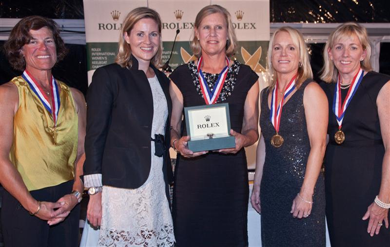 (L to R) Amy Seymour Moran, Heather Devine, Cory Sertl, Jane Mastrandrea Annemarie Cook at the Rolex International Women’s Keelboat Championship photo copyright Rolex / Daniel Forster taken at 