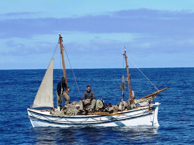 Paul Larsen and Tim Jarvis onboard the Alexandra Shackleton photo copyright Jo Stewart / Shackleton Epic taken at 