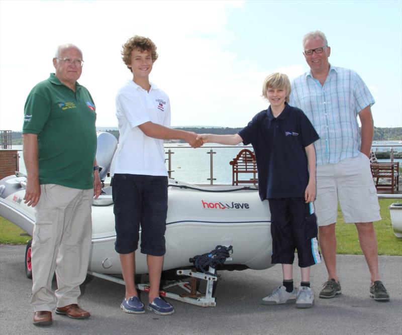 (l to r) Richard Parker, Rear Commodore Tamar River Sailing Club, Charlie Martin (Parkston Yacht Club), Dean Russell (Tamar River Sailing Club), Rob Jarrett, Rear Commodore Parkstone Yacht Club photo copyright 'Jack' Russell taken at Tamar River Sailing Club