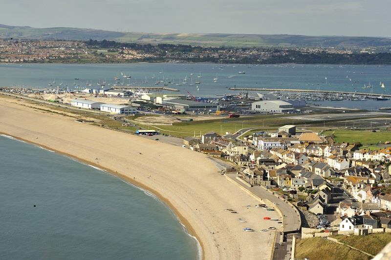 Aerial view of WPNSA photo copyright VisitEngland / Weymouth and Portland Borough Council / John Snelling taken at Weymouth & Portland Sailing Academy