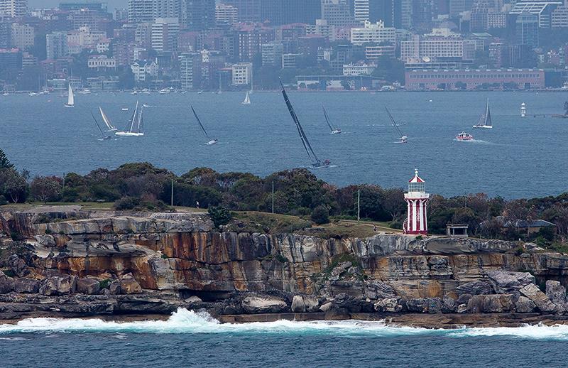 Black Jack 100 leads the fleet down Sydney Harbour - Bird Island Race 2017 - photo © Crosbie Lorimer