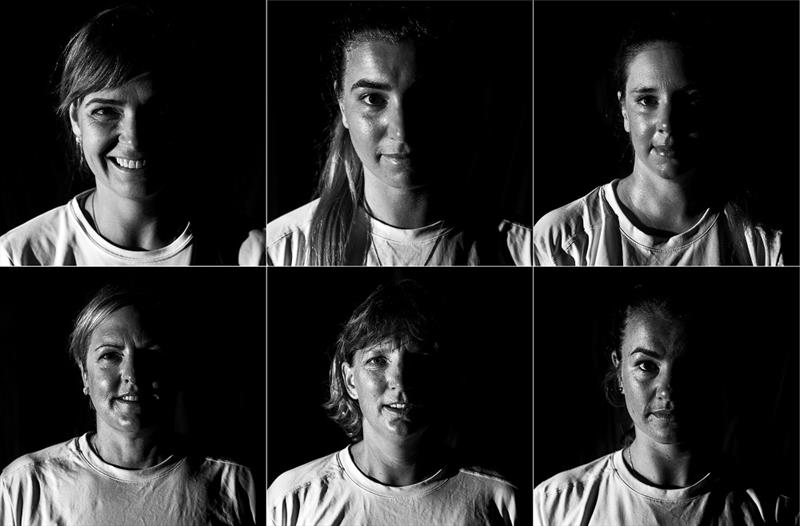 Collage photo of Ave Gitana crew: Top from left to right: Krystal Weir, Bianca Cook, Joanna Breen. Bottom left to right: Sarah Pugh, Sharon Ferris-Choat, Paige Cook. - SeaLink Magnetic Island Race Week - photo © Andrea Francolini