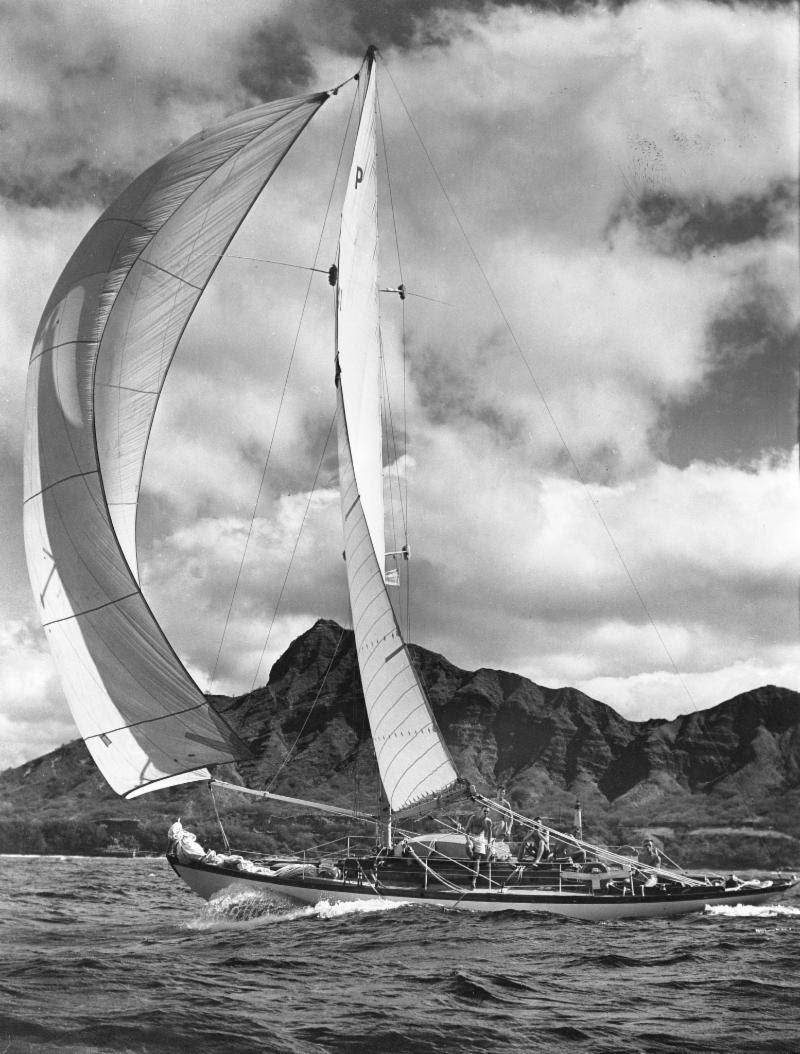 Pajara finishing the 1941 Transpac, just months prior to the attack on Pearl Harbor. The next Transpac would be sailed in 1947. - photo © Dobbs Davis