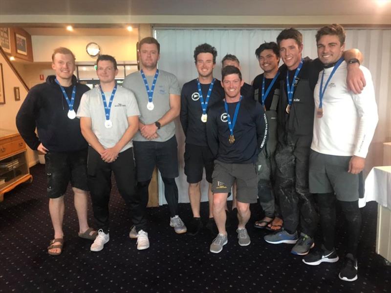 The three top  placed teams in the Australian Open Match Racing Championship photo copyright Krissy Logan and Nick Hutton taken at Royal Yacht Club of Tasmania