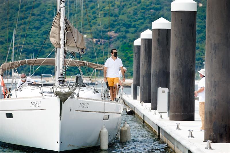 Lantau Yacht Club marina - soft opening. Alexa arrives alongside photo copyright Lantau Yacht Club taken at Lantau Yacht Club