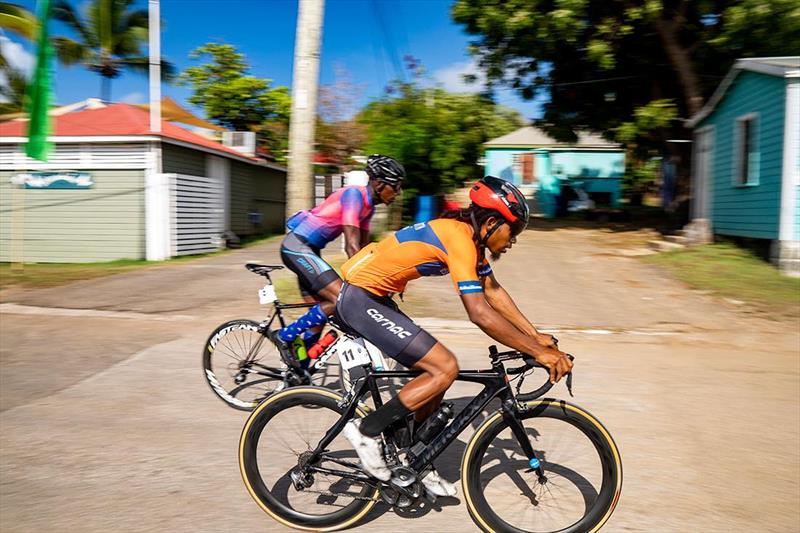 Elite rider Emmanuel Gayral won the Chase the Race - Beat the Boats Around Antigua Bike Race in a time of 3 hours, 2 minutes and 43 seconds. This is the second time that Gayral has won this event photo copyright William Simpson Photography taken at Antigua Yacht Club