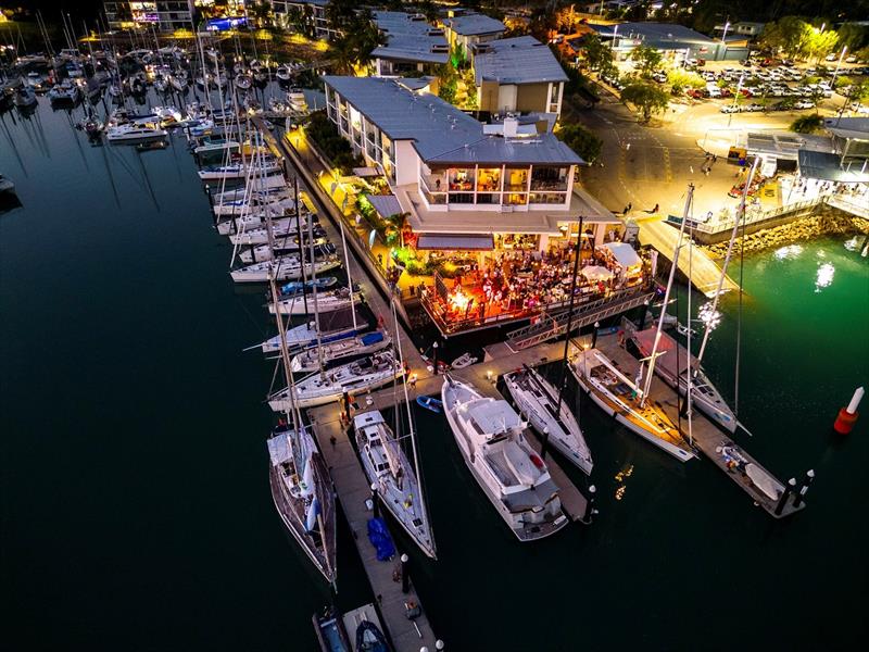 Looking down on Peppers Blue on Blue on the opening night of SeaLink Magnetic Island Race Week photo copyright Andrea Francolini / SMIRW taken at Townsville Yacht Club