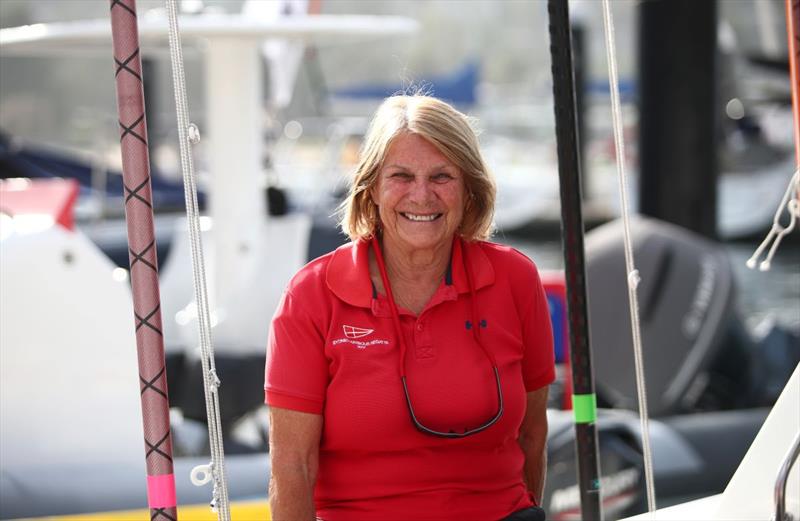 Julie Hodder on MHYC start boat - 2026 Nautilus Marine Insurance Sydney Harbour Regatta - photo © Brett Costello