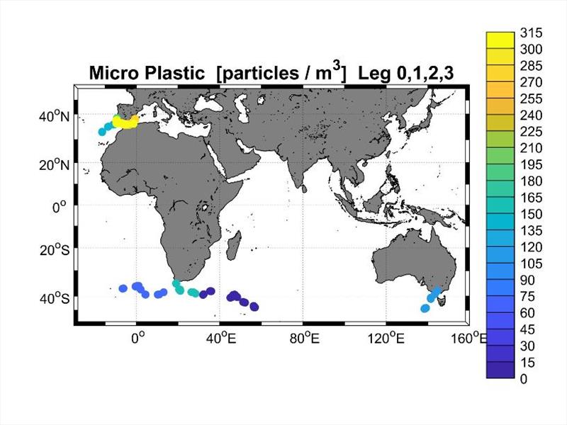 Microplastic particles found in Antarctic waters during the Volvo Ocean Race - photo © Volvo Ocean Race