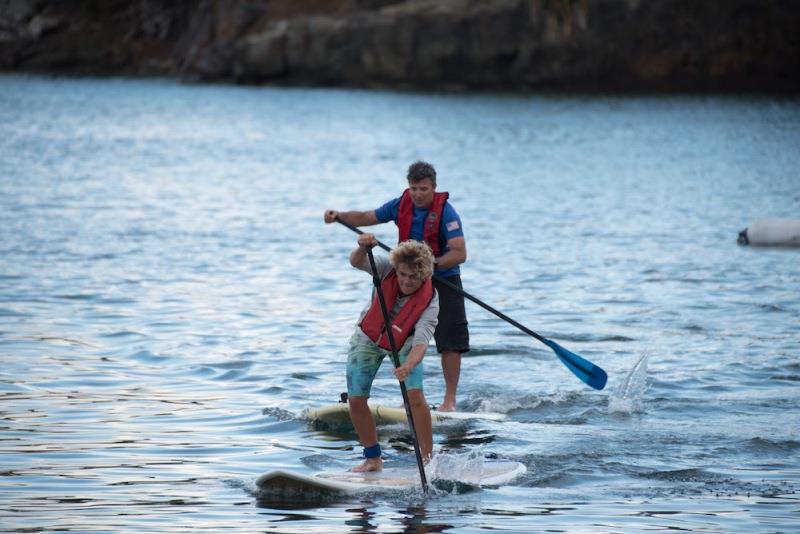 Marama's Tiger Tyson winning the Paddle Board Competition - photo © Ted Martin