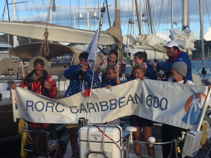 Tenacious team on Andrew Eddy's British Oyster 48 Gaia, sailing with family and friends - photo © RORC