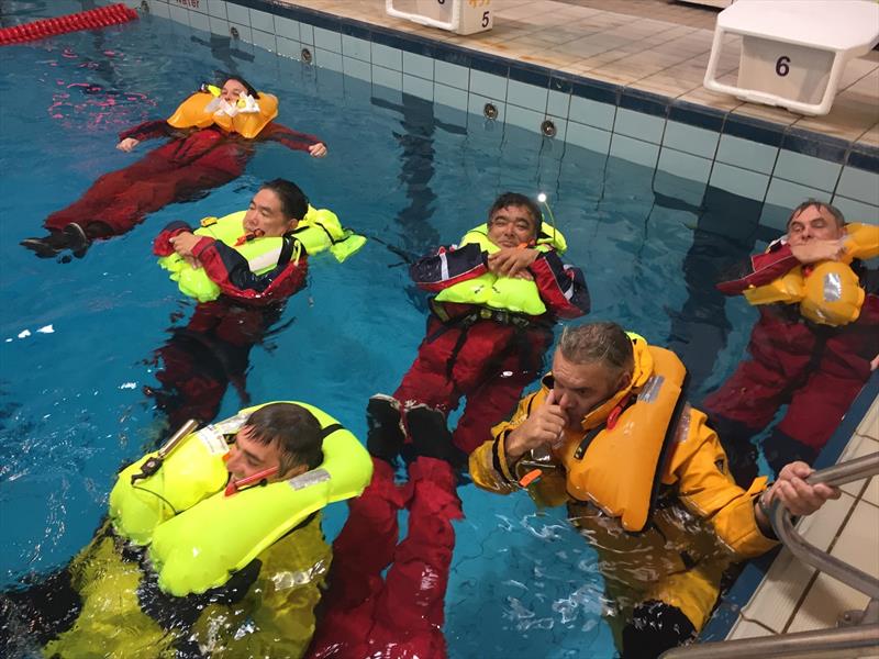 MOB practice at Seafety and Survival course - photo © Ian MacWilliams
