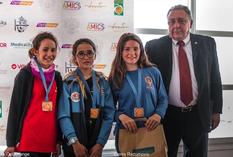 International OptiOrange Regatta - Prizegiving photo copyright Denis Razumovich taken at Real Club Nautico Valencia