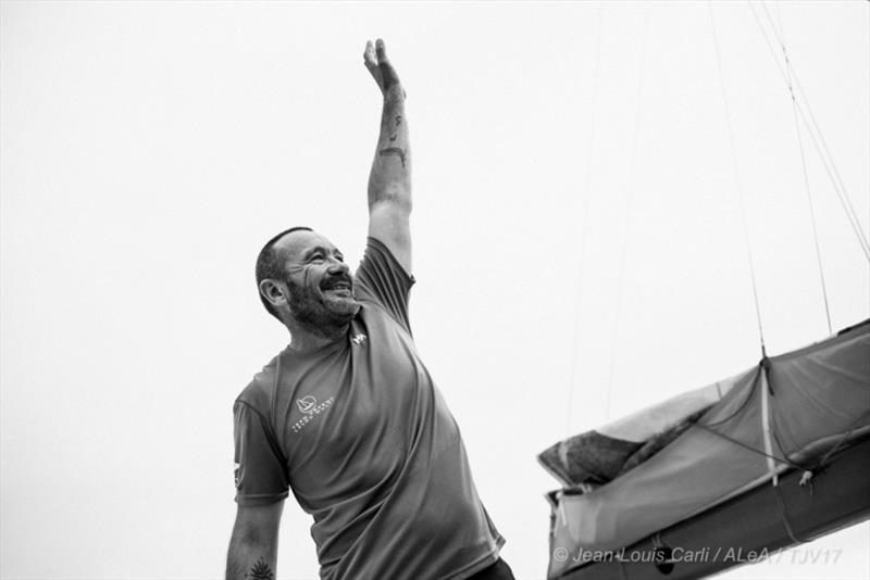 Lalou Roucayrol, skipper of the Multi50 Arkema photo copyright Vincent Olivaud / Team Arkema Lalou Multi taken at 